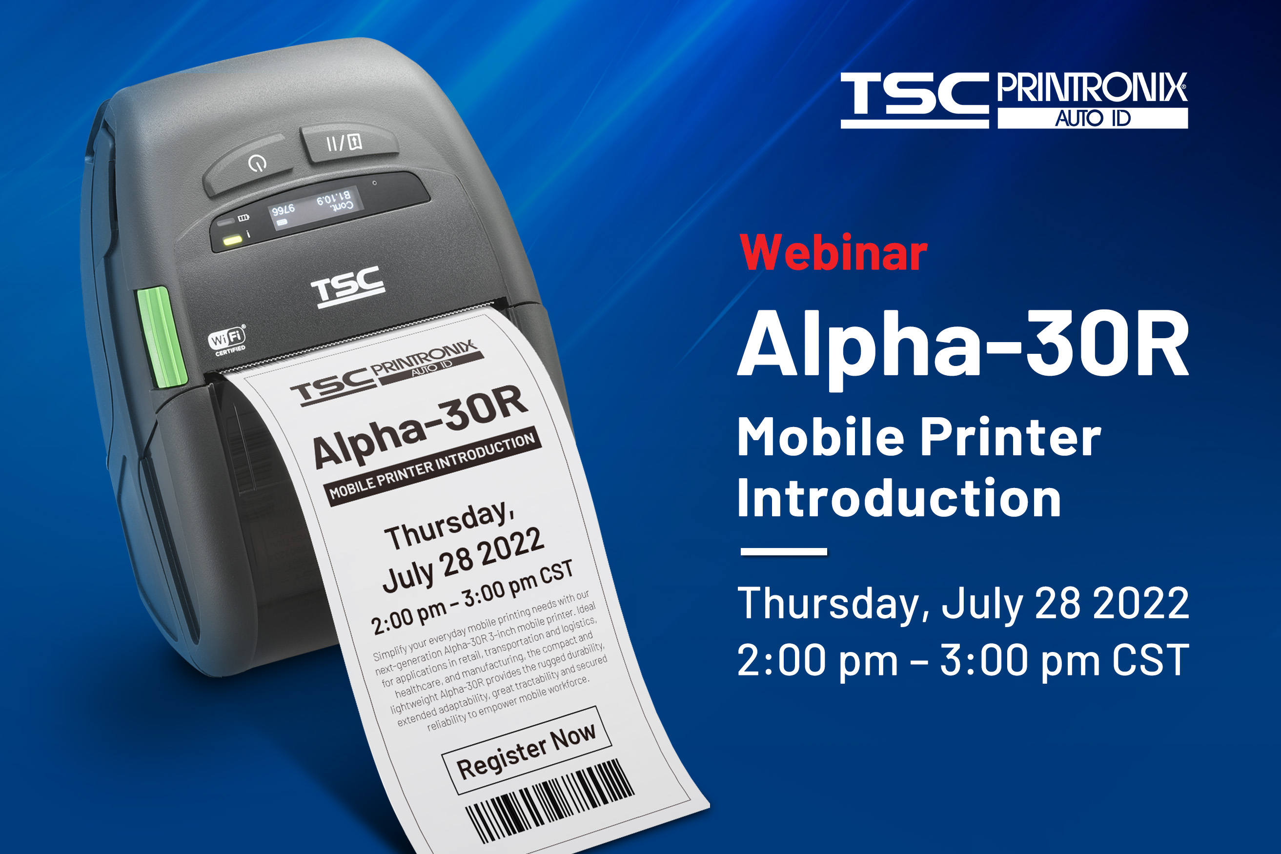 Alpha-30R mobile printer introduction